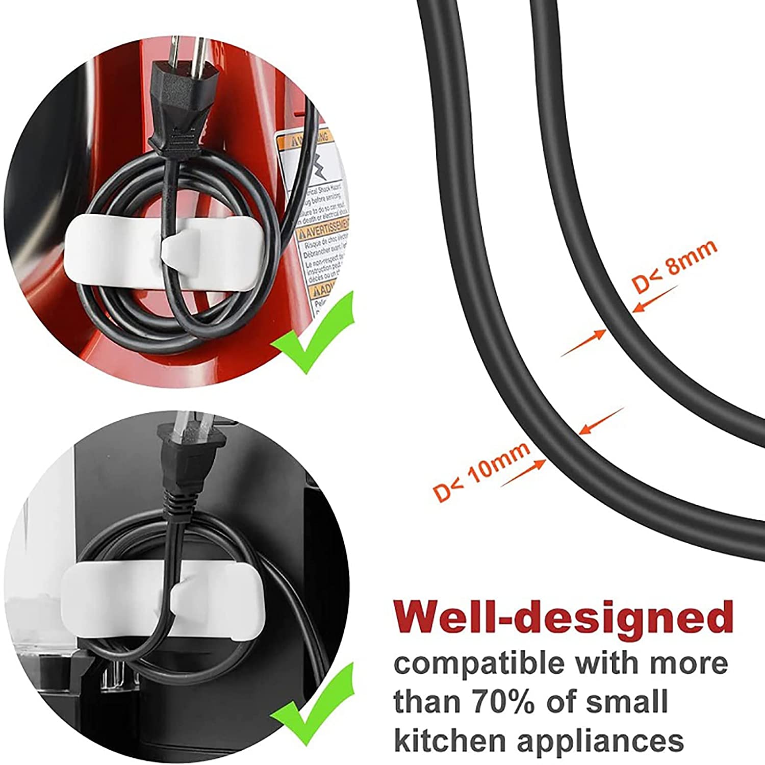 Kabel Veranstalter Verpackung Clips Halfter Draht Versteck Kabel Wickler Verwaltung wickeln Lagerung Für Küche Geräte TV Daten Kabel Ladegerät