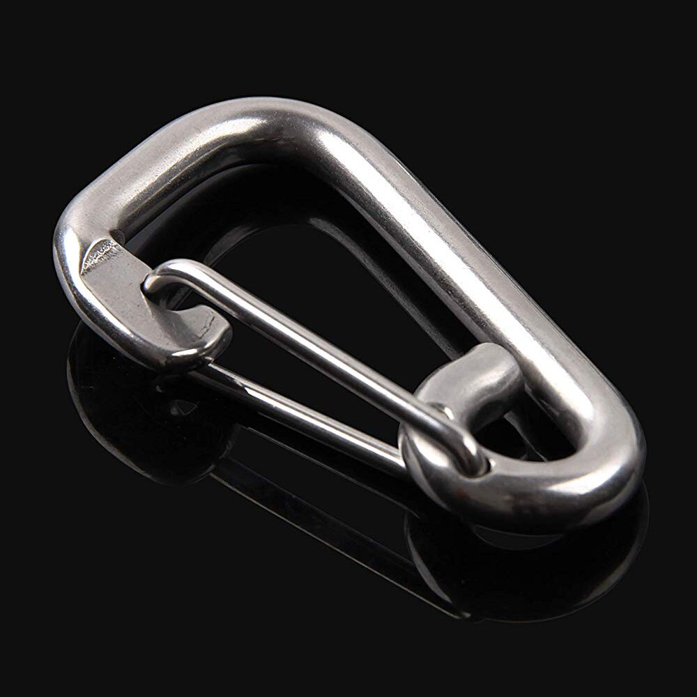 CBTONE 25 Pack 2 Inch Spring Snap Hook Stainless Steel 304 Clip Keychain Heavy Duty Quick Link Hook For Camping Fishing Hiking Traveling