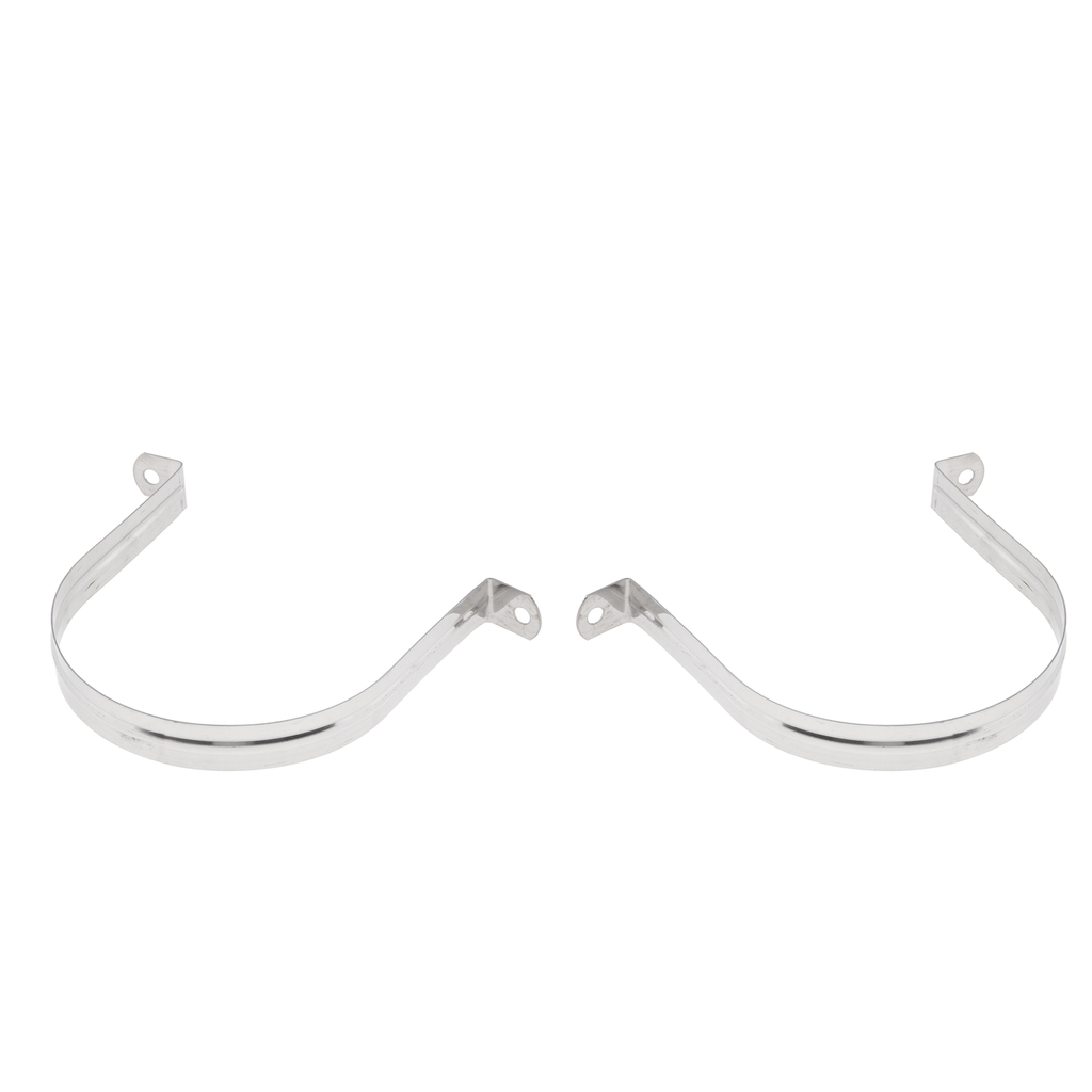 2x Stainless Steel Pipe Saddle Clamp Fixing - HEAVY DUTY 120mm/4.72inch