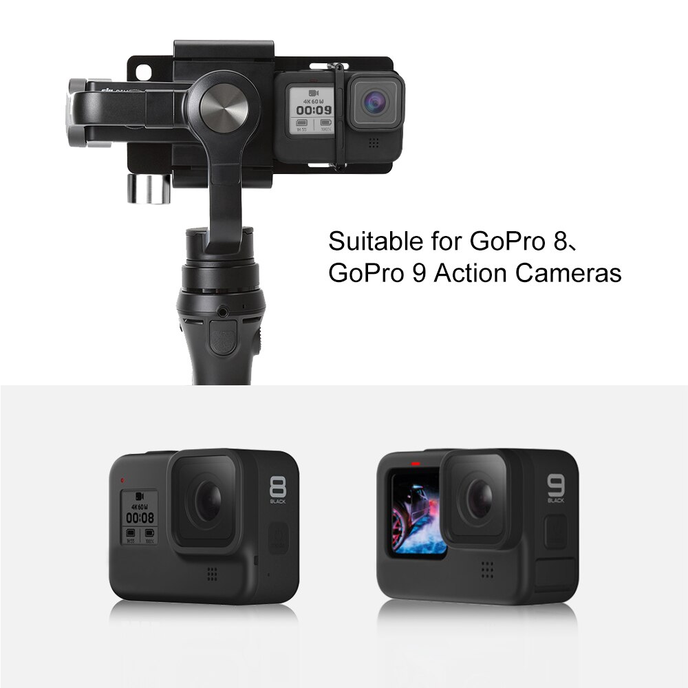 PULUZ teléfono móvil Gimbal placa de montaje intercambiadora adaptador Compatible para GoPro HERO 9 Black/8 Black HERO, para DJI OSMO Mobile 3 Gimbal
