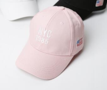 låve baby baseball lue hattemaker jenter takrenne snapback caps casquette brev nyc buet sommer lue solhatt mesh låve caps: Rosa