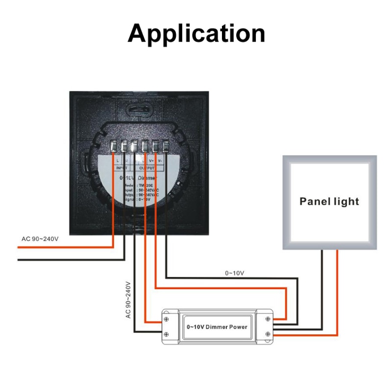 Touch Led Dimmer 220v EU Standard Output Led Dimmer 220 V 0-10v Dimmer for Led Lamp 220v Touch Switch Control