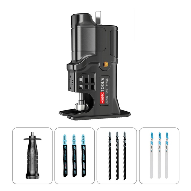 Conversiekop van schroevendraaier Elektrische boormachine naar elektrische zaag Reciprozaag Huishoudelijke multifunctionele ijzerzaag Houtgereedschap: Goud