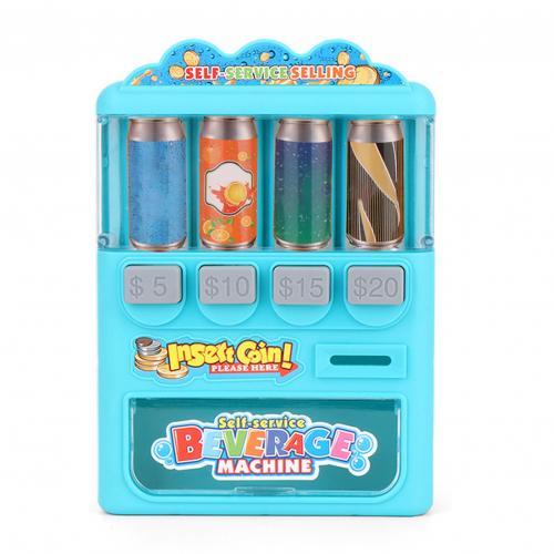 Drinks Vending Machine Education Learning Shopping Game Boy Girl Play House Toy: Blue