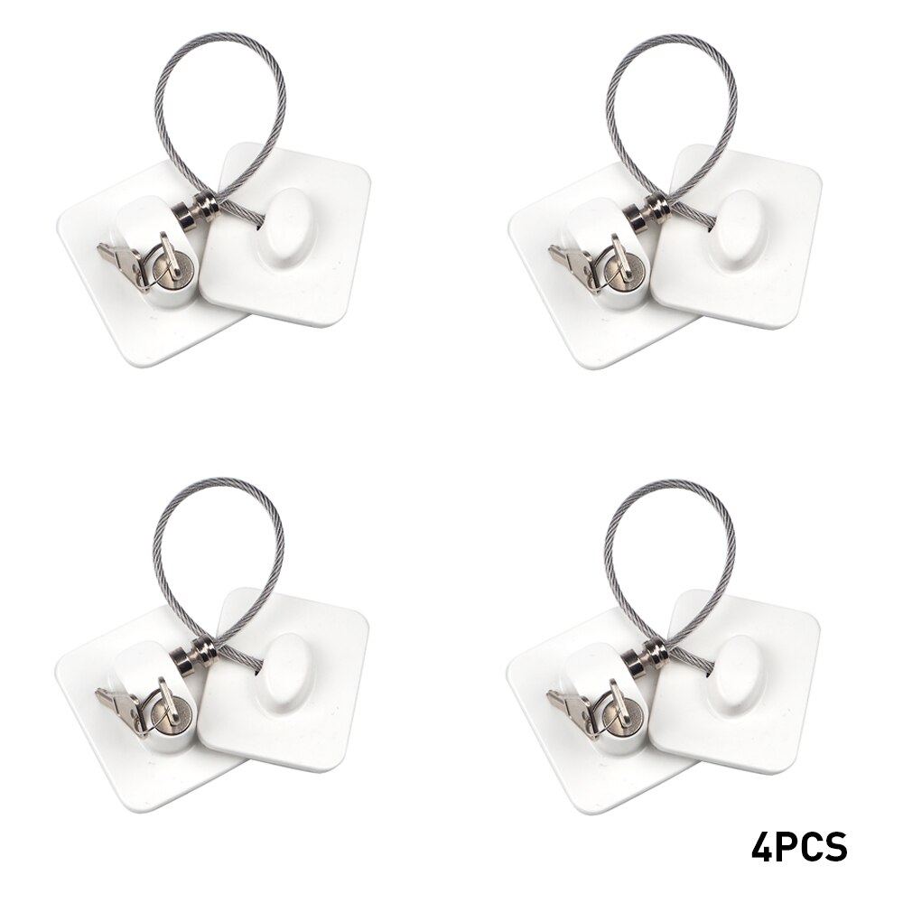4PCS Safety Lock Children Refrigerator Door Lock with 2 Keys Infant Kids Security Window Lock Cabinet Lock Fridge Locks: PJ3679C 4PCS
