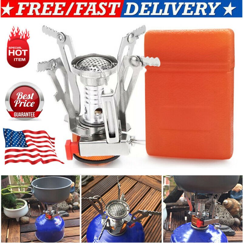 Folding Portable Gas-Burner Fishing Outdoor Cooking Camping Picnic Cook Stove US: Default Title