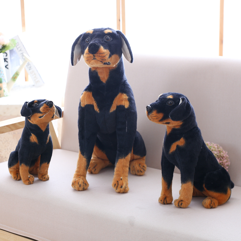 Knuffels Rottweiler Pluche Levensechte Hond Zachte Pop Real-Life Honden Kinderen Speelgoed Home Decor Verjaardag Christmas Voor kind