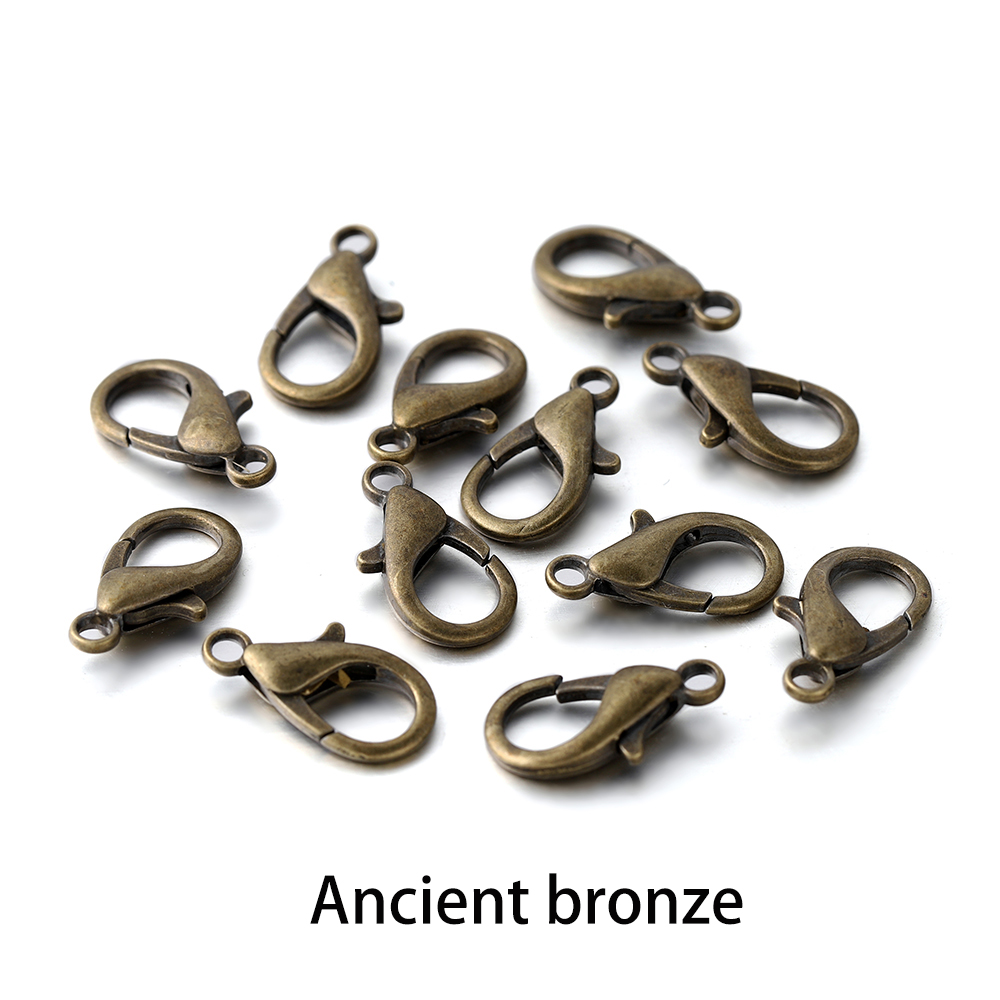 100 teile/los Metall Karabiner für Armbänder Halsketten Haken Kette Verschluss Zubehör für DIY Schmuck Machen Erkenntnisse