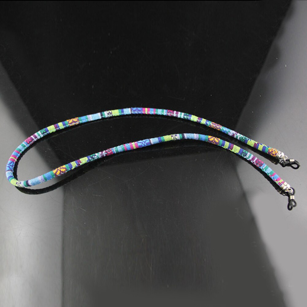 Lunettes de soleil en coton cordon de cou | Pratique, lunettes de soleil, cordon de fixation, sangle porte-lanière lunettes cordon ethnique haut de gamme, chaîne de lunettes: B2