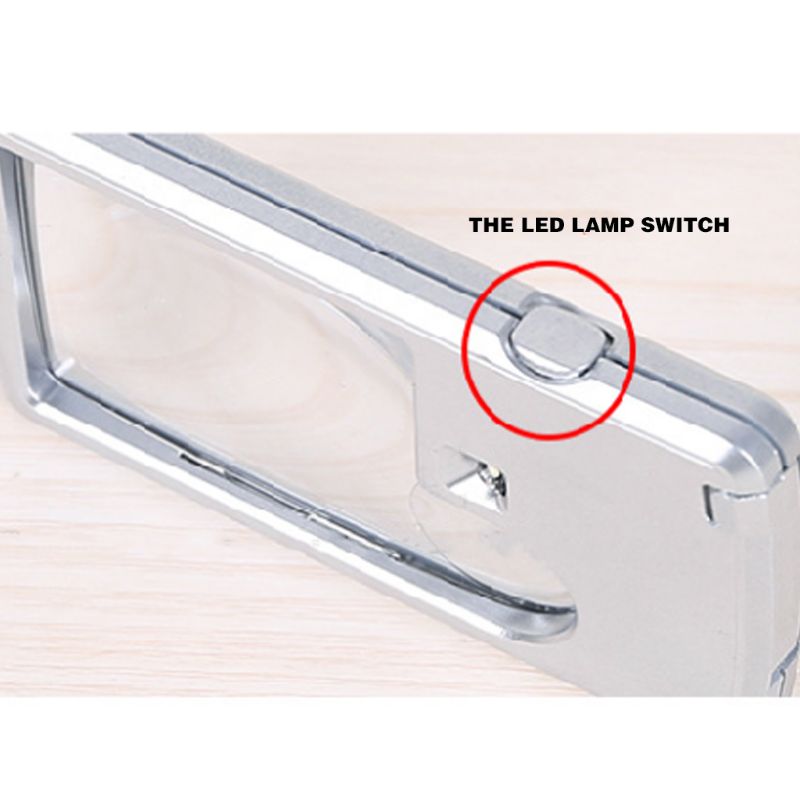 Kreditkort typ moder spegel förstoringsglas 37*57*9mm 2 lins ultratunt bärbart fyrkantigt mikroskop