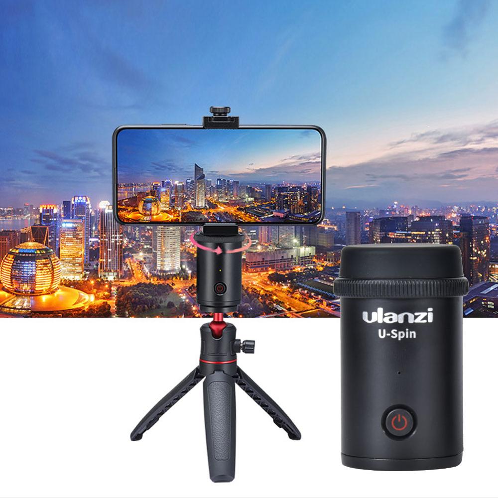 Ulanzi U-SPin Time Lapse Rotator 360 Panoramic Rotation Electric Ballhead Tripod Head for Smartphone DSLR Camera 2.5KG Bearing