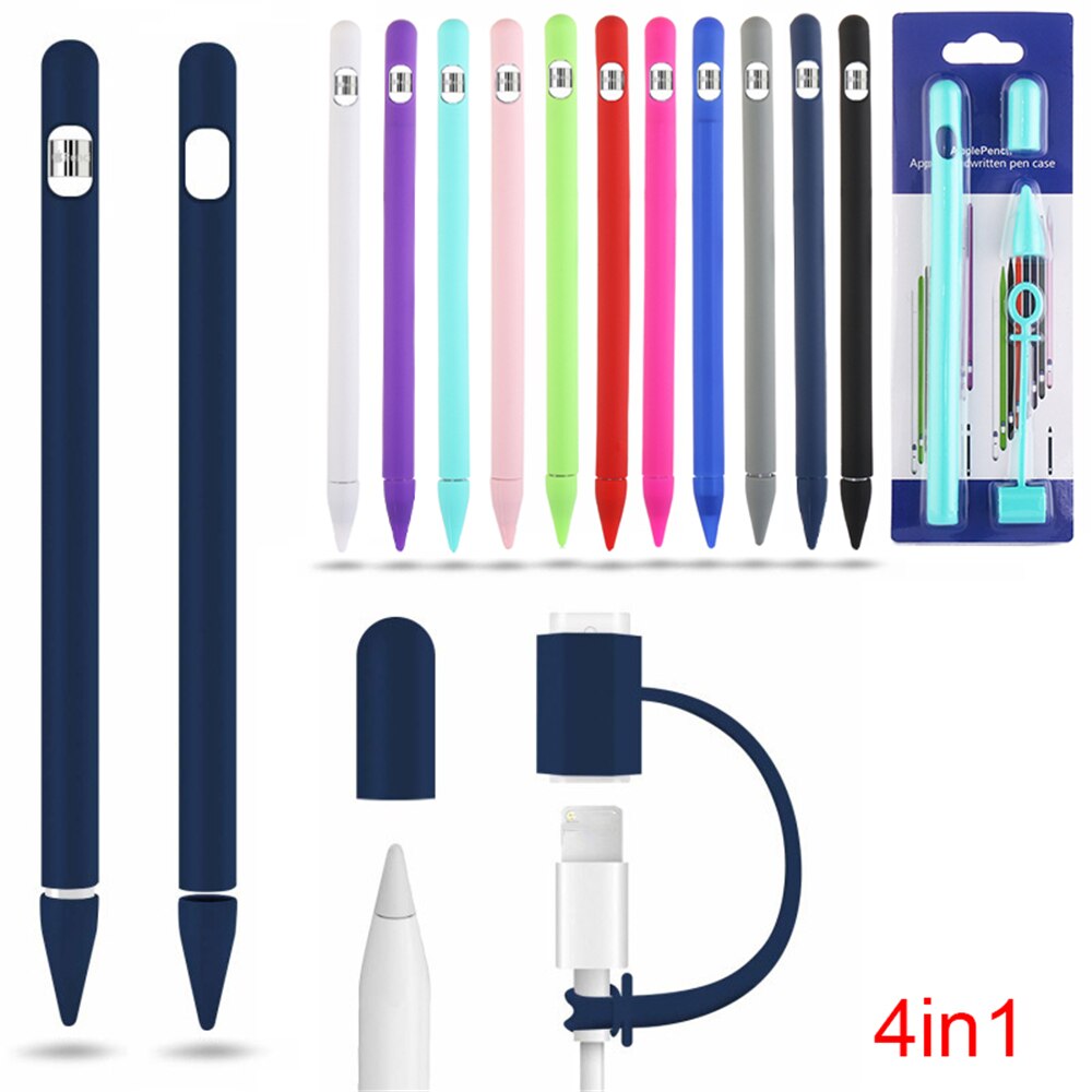 Silicona suave Compatible con Apple Pencil Case Compatible con iPad Tablet Touch Pen Stylus funda protectora a prueba de polvo