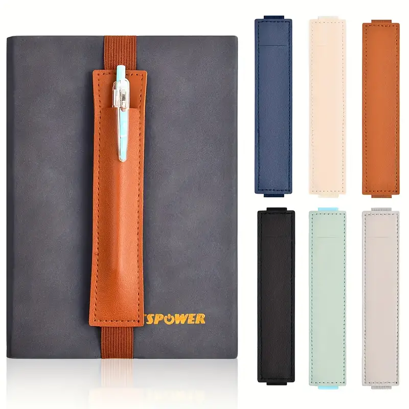 Porte-stylo à bande élastique réglable en cuir, poudres de stylo pour licence, porte-stylo pour ordinateur portable, porte-stylo pour ordinateur portable, 1,2 pièces