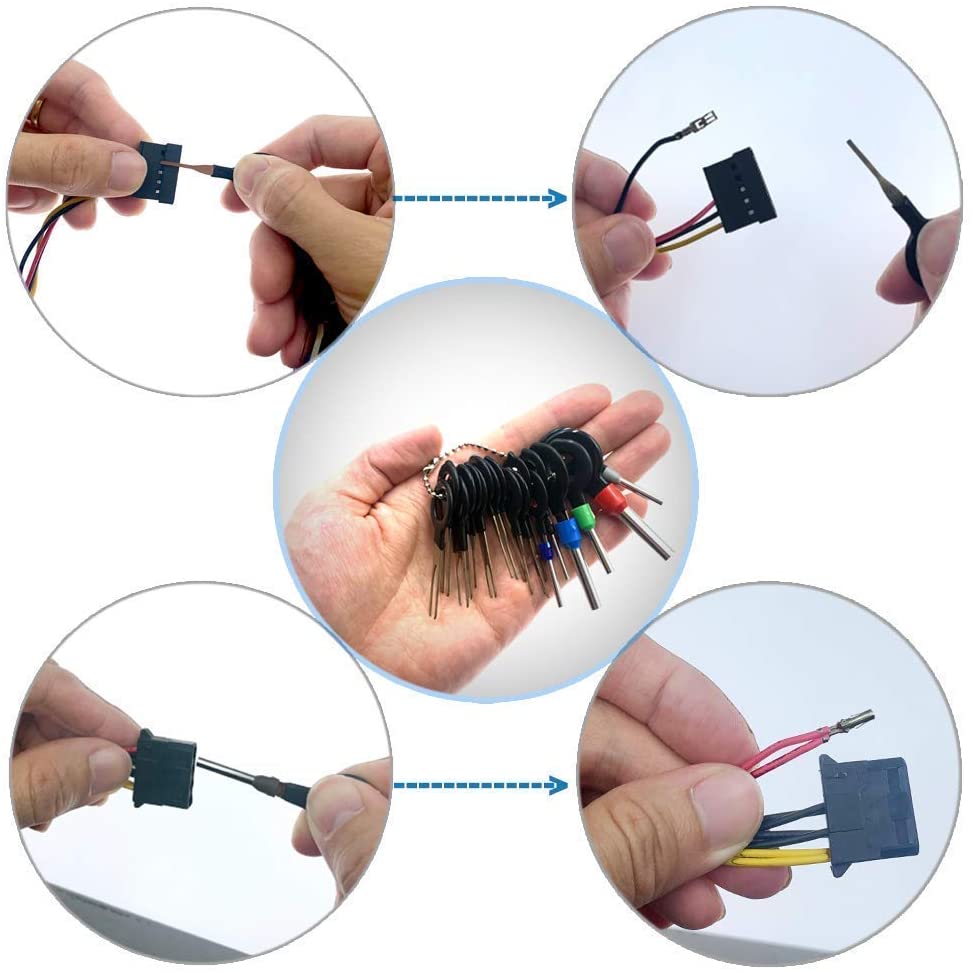 100 Stuks Pin Extractor Set Auto Draad Crimp Terminals Removal Tool Kit Auto Reparatie Handgereedschap Stylus Automotive Stekkers Puller in Doos