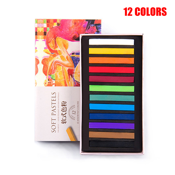 Boîte de 12/24/36/48 couleurs Pastel doux, coffret de 12/24/36/48 couleurs assorties GK99: 12 Colors