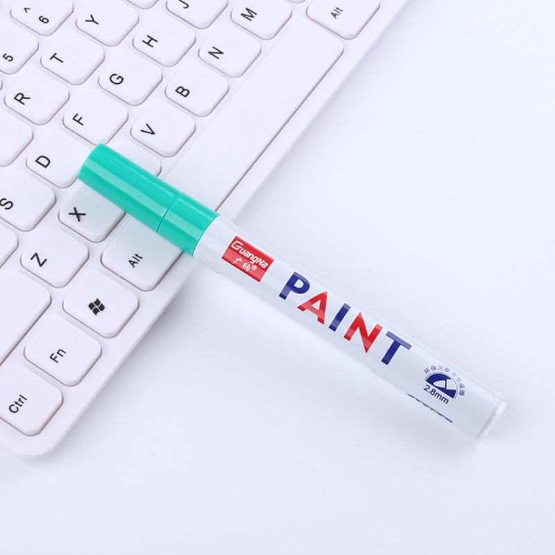12 farben Farbe Marker Stift Wasserdichte Auto Reifen Reifen Lauffläche CD Metall dauerhaft Farbe Marker Ölige DIY Kunst Marker Kuli: Grün