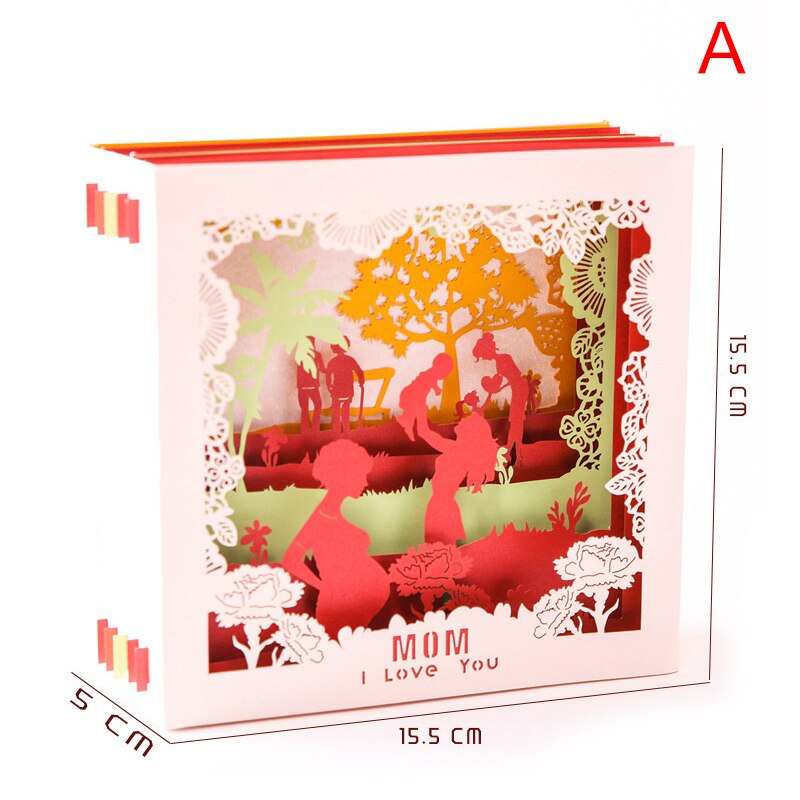 3D Mothers Day Pops Up Cards Beautiful Flowers Card Anniversary Card Thank Greeting Card For Mother HK3: a
