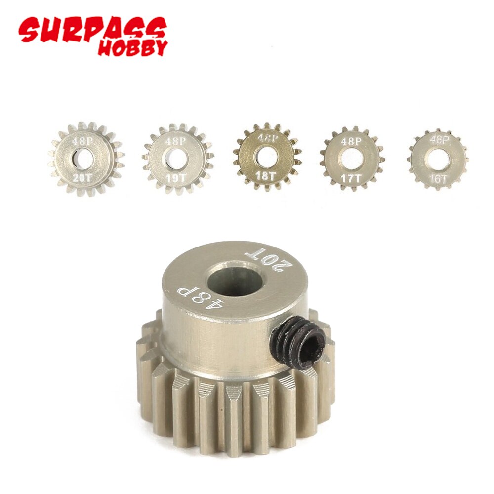 Demeras Chromstahl-Motorritzel 48DP Für 1/10 RC-Autos – 13T Bis 23T, Ø 3,175 Mm