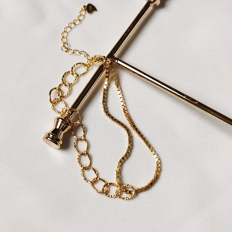 Silvology 925 Sterling Silver Tanks Chain Double Layer Bracelets Simple Temperament Bracelets for Women Travel Jewelry