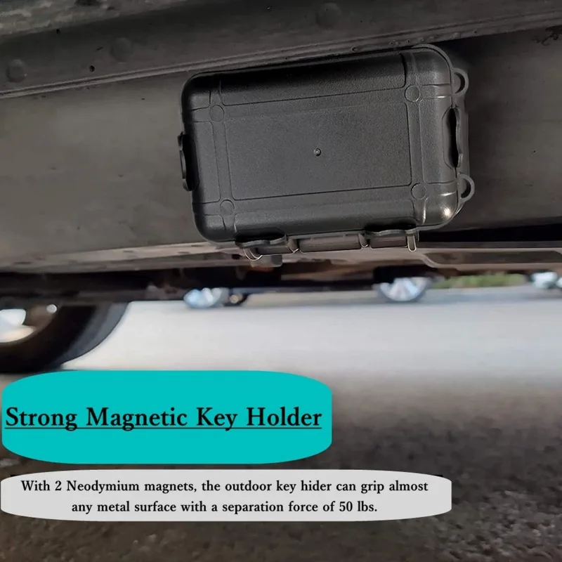 Magnetischer Schlüsselhalter unter dem Auto, versteckt einen Schlüssel, magnetischer Autoschlüsselhalter, Schlüsselversteck, multifunktionale Kasten für Ersatzschlüssel, GPS-Lokalisierer