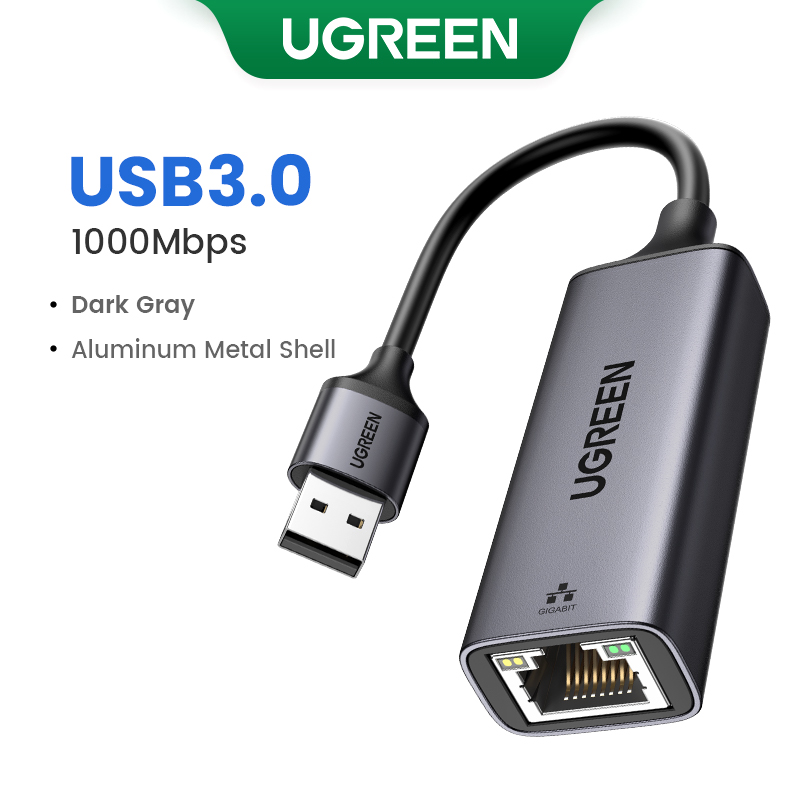 UGREEN USB Ethernet Adapter USB 3.0 Network Card to USB RJ45 Lan for PC Windows 10 Xiaomi Mi Box 3/S Nintend Switch Ethernet USB: army green