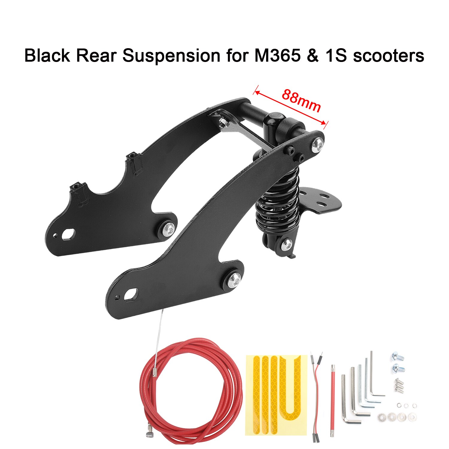 Accessori Scooter Scooter elettrico ammortizzatore posteriore Kit ammortizzatore per Xiaomi Mijia M365 Pro forcella sospensione anteriore: For M365 88MM