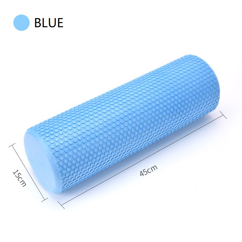 45/60/90*15 Cm Effen Yoga Kolom Blok Eva Pilates Yoga Foam Roller Fitness Training Massage Roller Stok gym Sport Tool: Blue 45cm