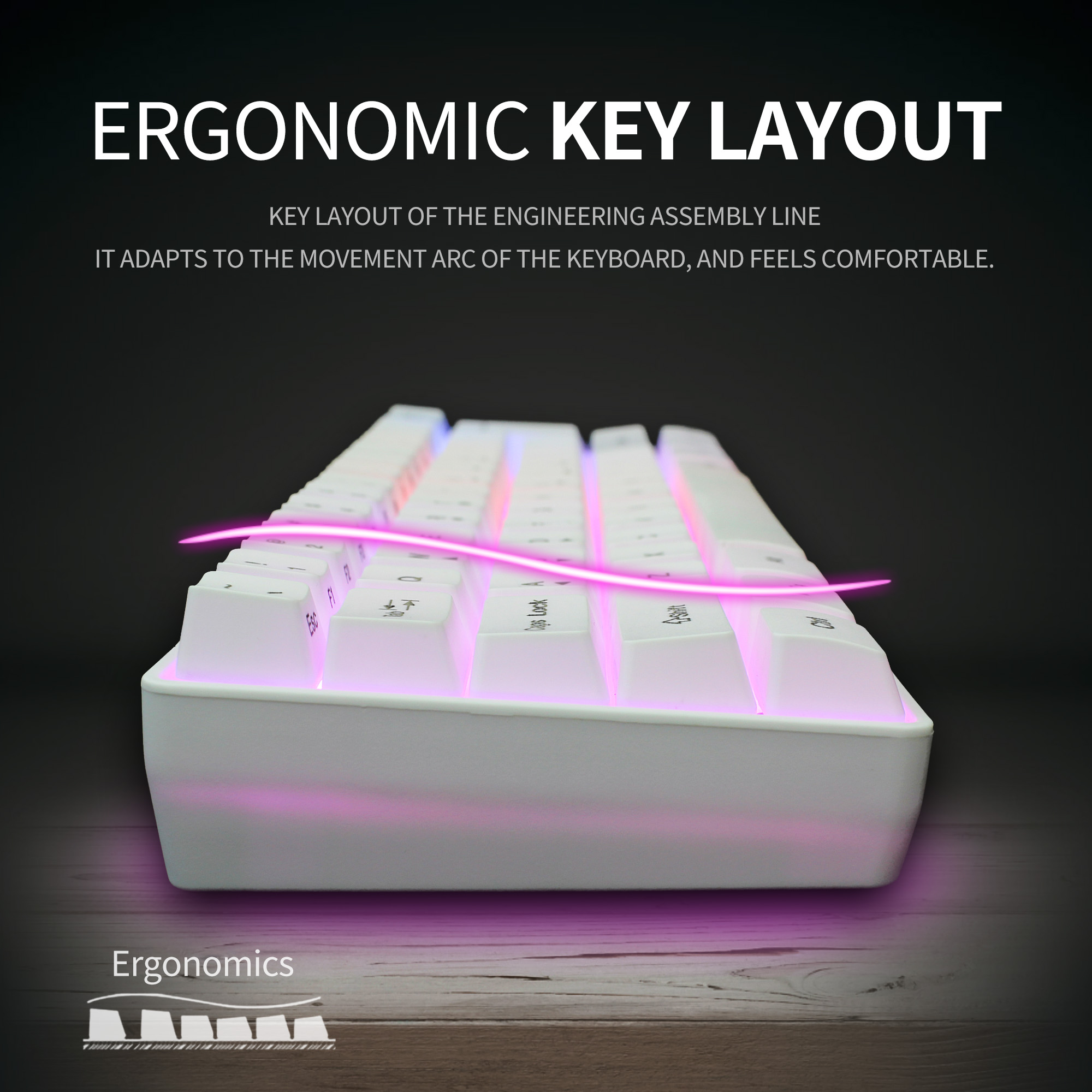 61 Keys Gaming Keyboard RGB Backlight Keyboard And Mouse Wired Gamer Keyboard for Computer MAC PS4