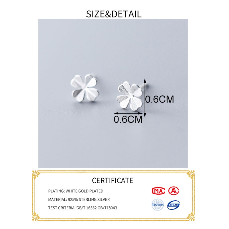 INZATT-pendientes de tuerca de flor minimalista para mujer, Plata de Ley 925 auténtica, pieza de cumpleaños, accesorios de joyería delicada