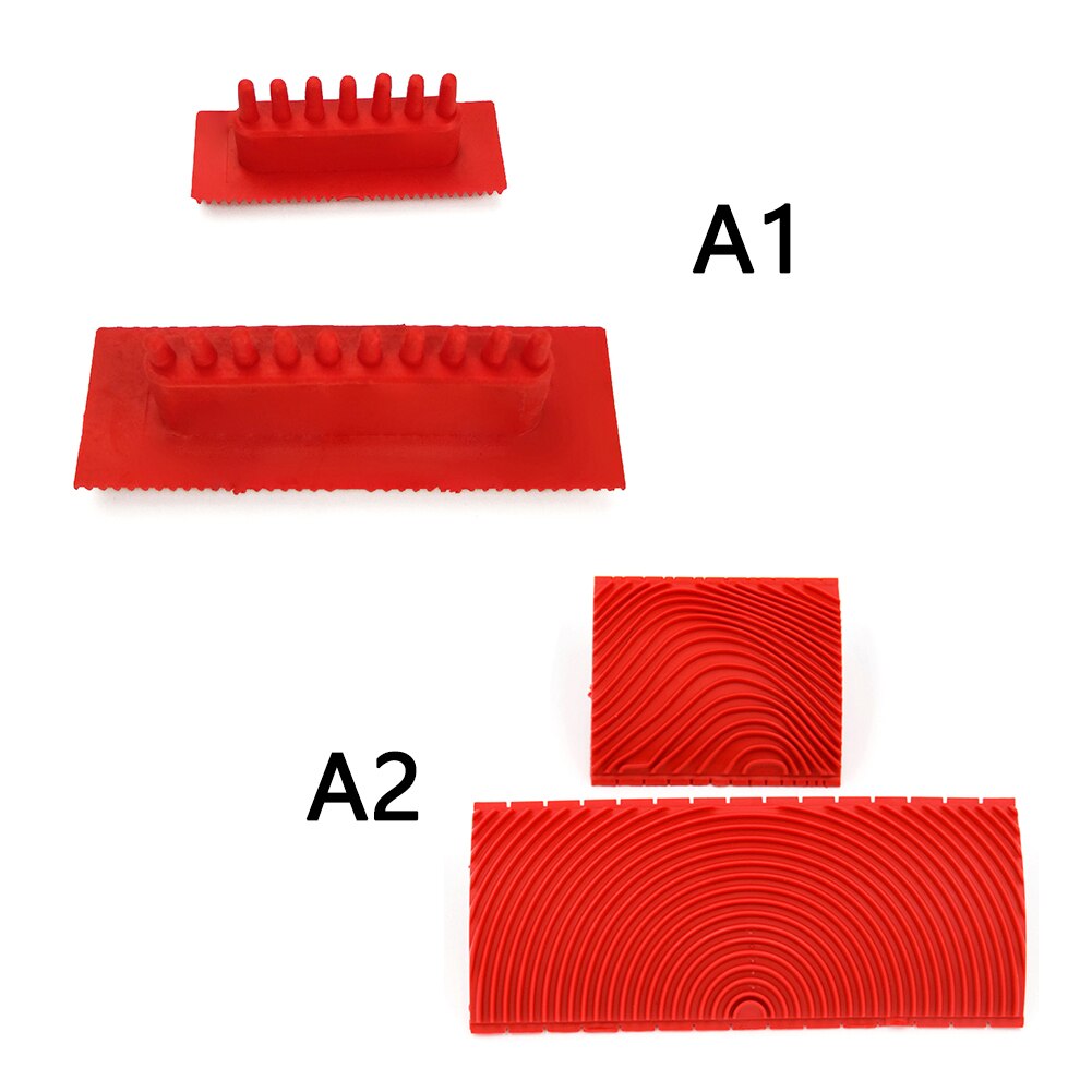 Wood Graining Tools DIY Red Accessories Supplies Wall Texture Art Woodworking Tools Roller Brush