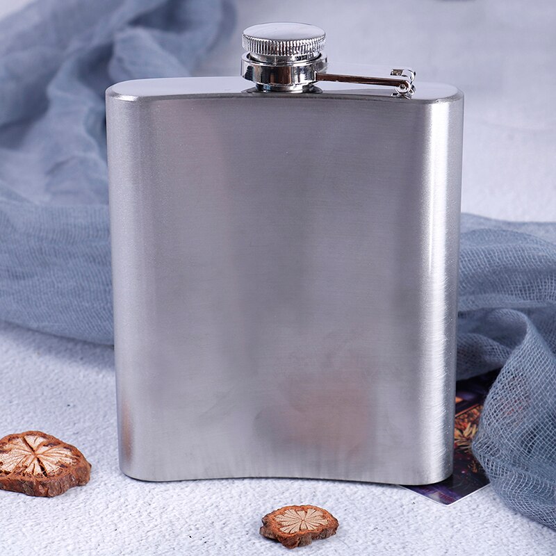 Stainless Steel Hip Liquor Whiskey Alcohol Flask Cap 7 Oz Pocket Wine Bottle