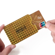 5 stk aluminiumsfolie anti-degaussing kortbeskyttelse bankkortsæt anti rfid-blokerende læser nfc anti-tyveri børste id-kortholder