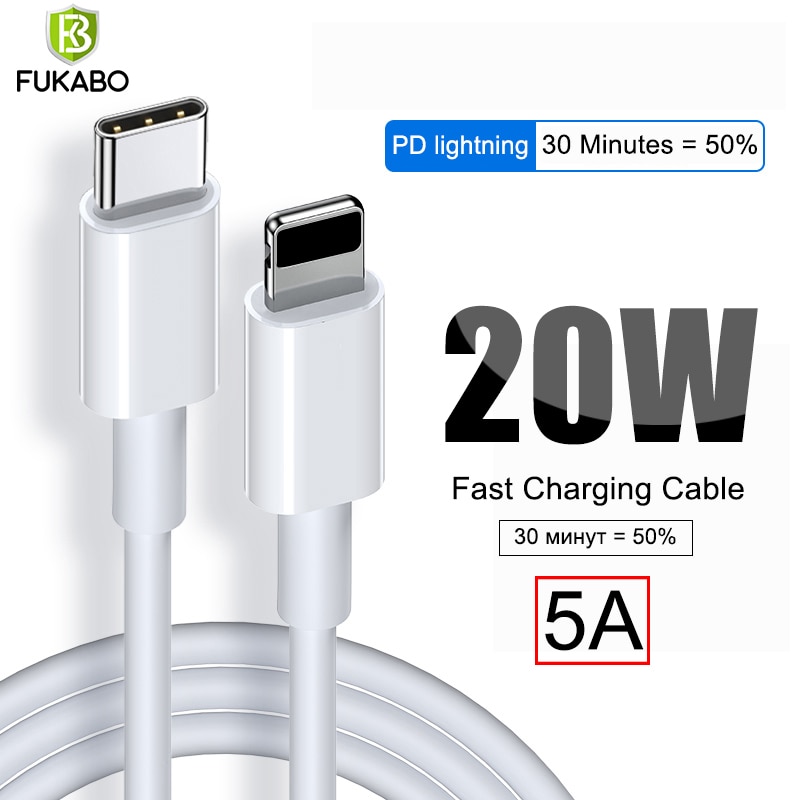 20W PD ładowarka kabel USB C dla iPhone 12 mini 11 zawodowiec XR X XS Max 8 SE kabel błyskawicy szybkie ładowanie danych kabel typu C przewód USB