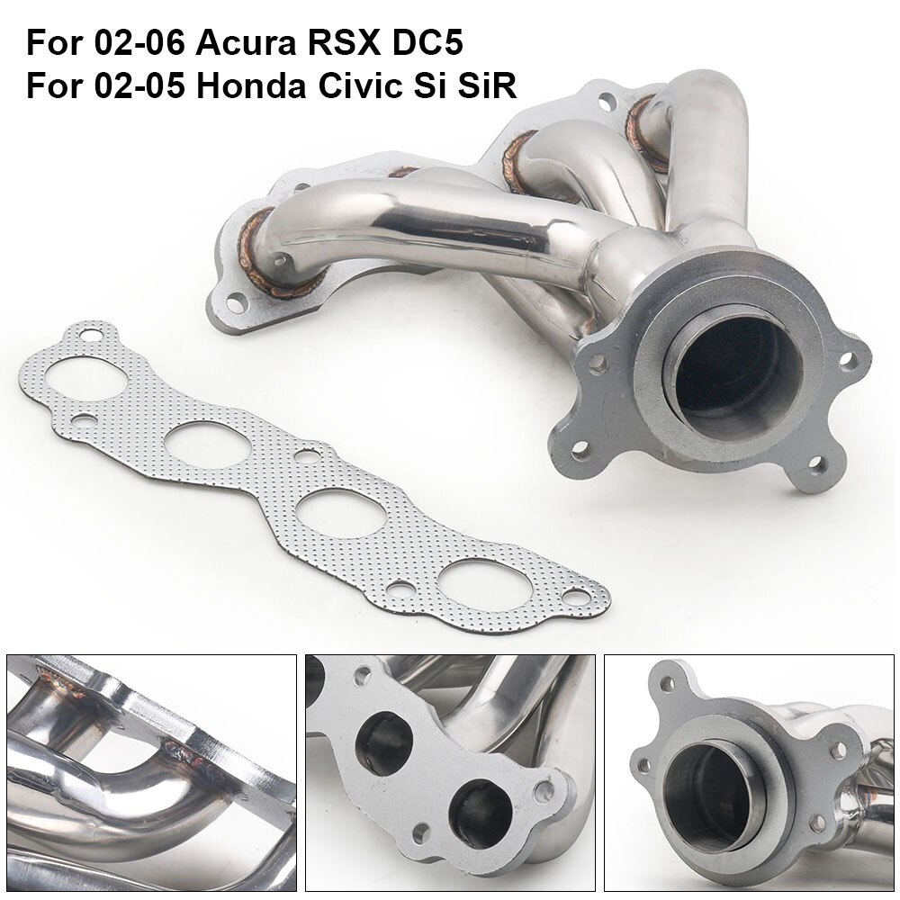 Racing Manifold Header Exhaust Stainless For 02-05 ACURA RSX DC5/-05 CIVIC Si EP3 K20A3 EXHAUST MANIFOLD