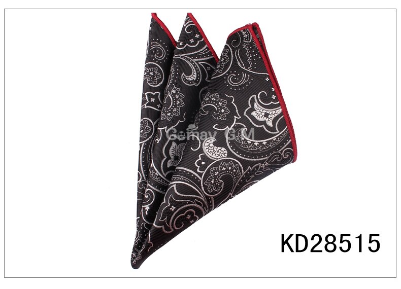 Mænd lommetørklæder hanky til mænd blomstret herre lommetørklæder afslappet jakkesæt firkantede lommetørklæde håndklæder til fest 25 cm x 25 cm: Kd28515