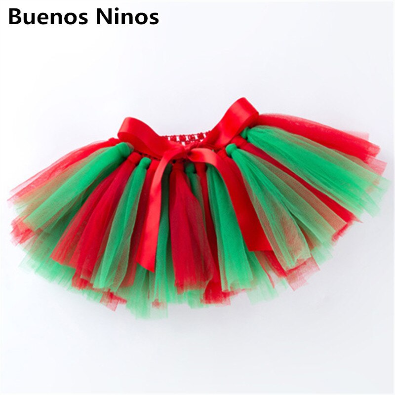 Bebê meninas sortidas cores artesanal malha tutu saias para crianças festival de natal aniversário curto pettiskirt roupas 0-2y