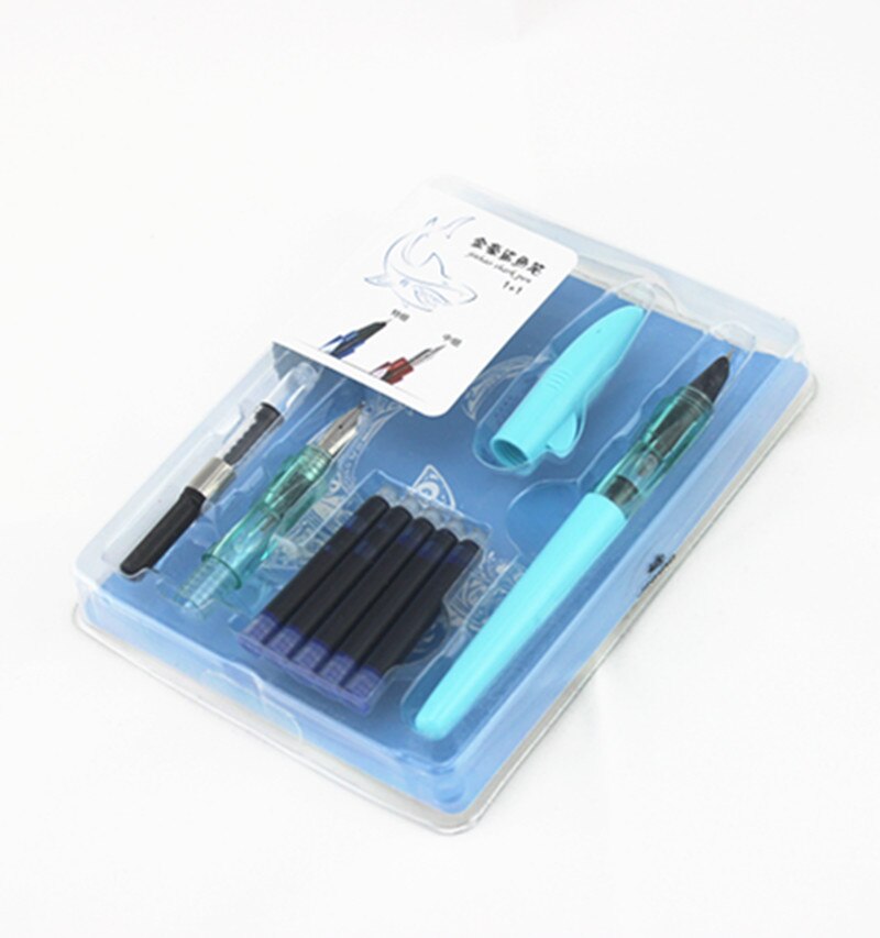 2 stücke Feder 5 stücke Blau tinte jinhao Serie Süssigkeit Farbe Brunnen Stift farbe serie neue Auflistung brunnen stift: Q