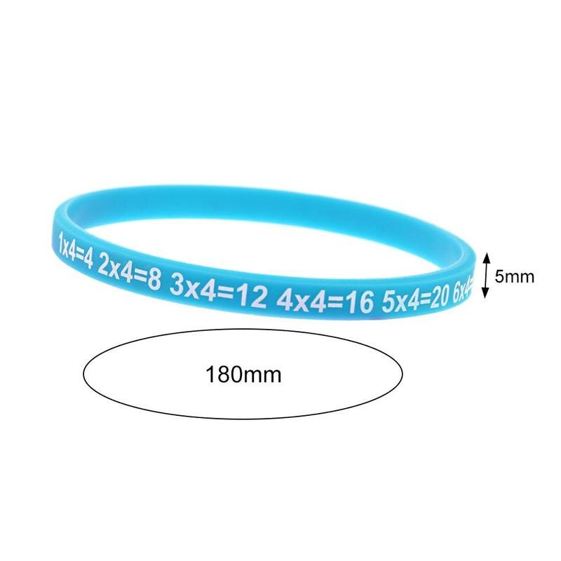 12 Stks/set Vermenigvuldiging Tafels Zachte Siliconen Armband Leren Math Education Polsband Voor Kids Voorschoolse Leermiddelen Math Speelgoed