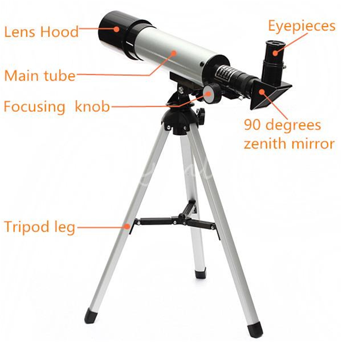 HD Telescope Astronomical Monocular With Tripod Refractor Spyglass Zoom High Power Spotting Scopes Powerful