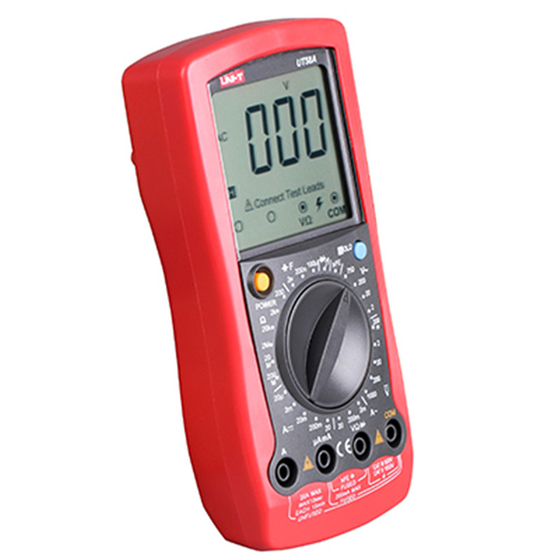 UNI-T UT58C Multitester DC/AC Spanning Weerstand test multimeters capaciteit meter digitale LCD multimeter tester