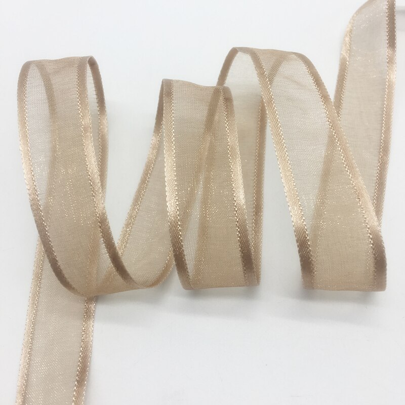 5 Meter 3/4 "(20mm) breitseite Organza Band Bogen Hochzeit Weihnachten Party Verpackung Dekoration Spitze Handwerk wählen Farben: 01
