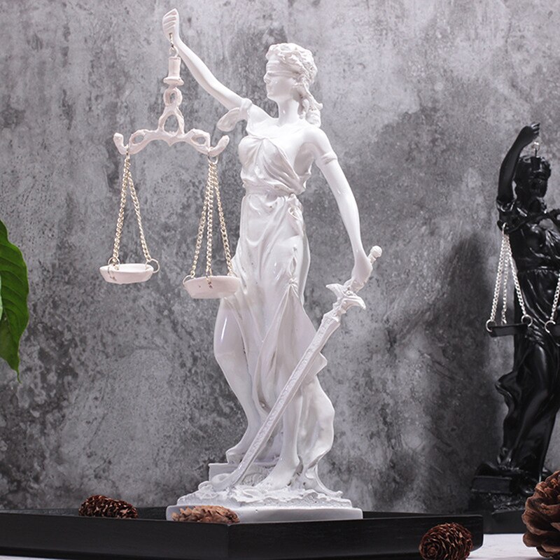 Deusa da justiça grega estátua/anjos justos resina escultura, pessoas ornamentos, acessórios de decoração para casa do vintage, artesanato de escritório