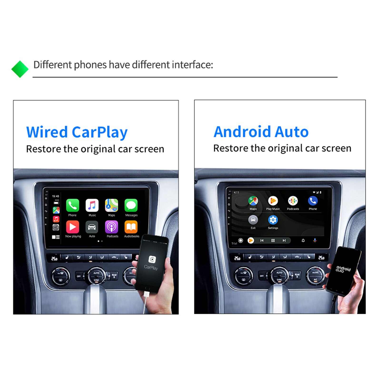 Carplay trådløs dongle android auto usb til ændring af android skærm bil carplay trådløs aktivator carplay adapter