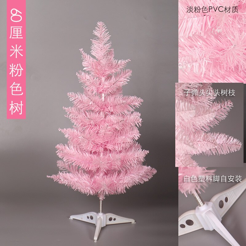 60cm Blue Christmas Tree Pink Tree Decoration Xmas Party Ornaments Simulation Cedar Year Party Indoor Decorations xx181: pink 60cm