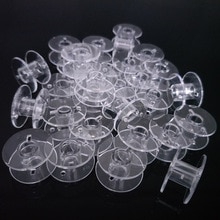 30Pc Transparent Empty Bobbins Sewing Machine Spools Clear Plastic Sewing Bobbins AA7247-4