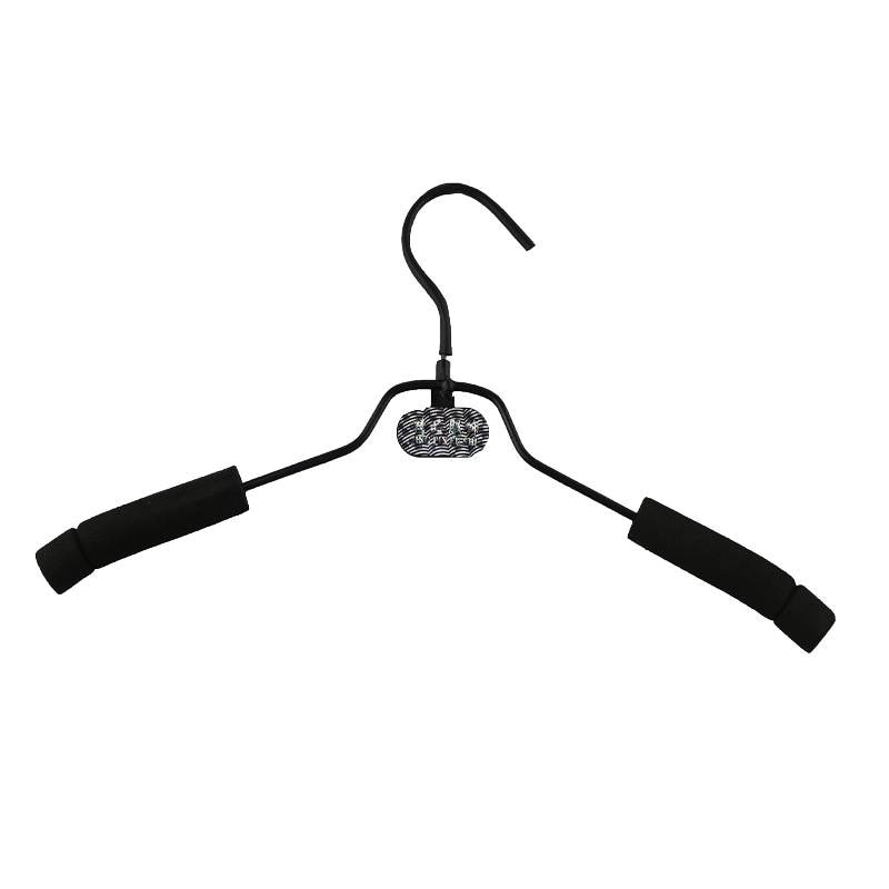 10 Pcs/Sets Anti-slip Sponge Hanger Padded Clothes Drying Rack Adult Clothes Hanger Clothes Accessories Rack Black Household