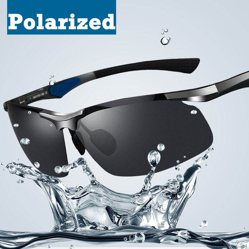 mannen Gepolariseerde Zonnebril TAC UV400 Zonnebril aluminium magnesium frame auto driver gepolariseerde zonnebril