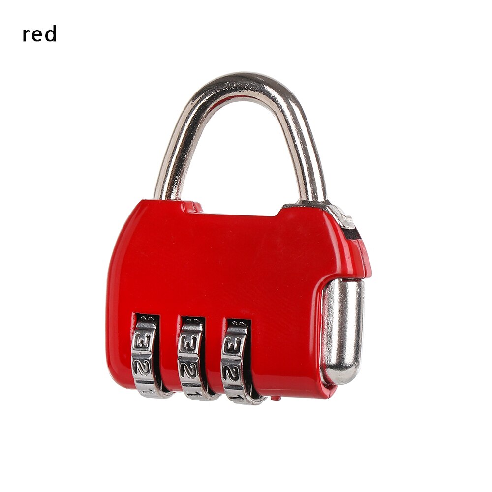 10 Soorten Beveiliging 3/4 Cijfercombinatie Hangslot Bagage Lock Koffer Code Zinklegering Kast Kast Locker Lock: Rood