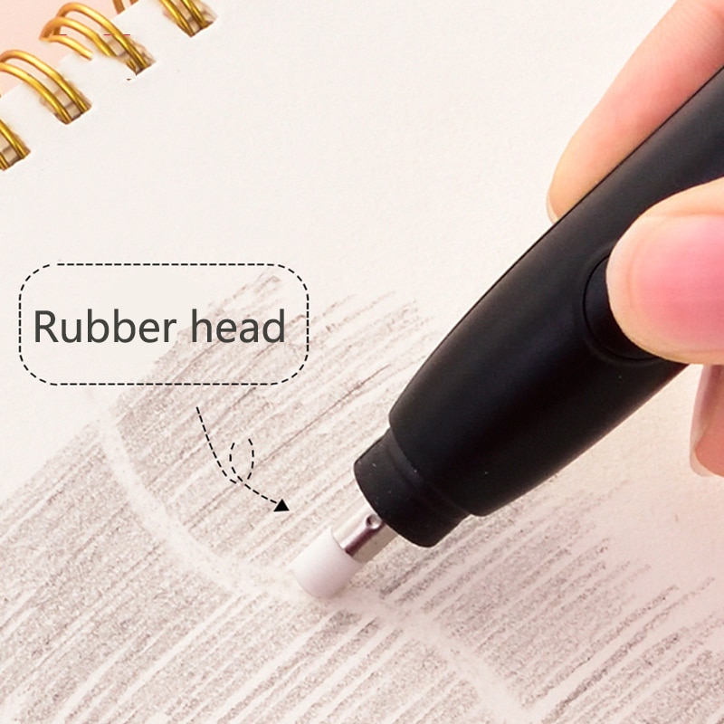 Deli Pencil Drawing Mechanical Electric Eraser Cute Kneaded Erasers for Kids School Office
