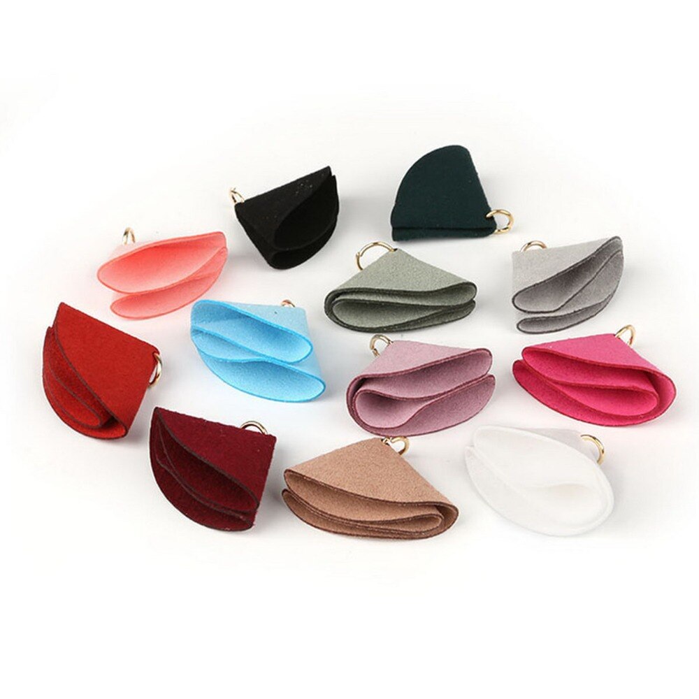 40*30mm veelkleurige mini kwastjes van koreaanse fluwelen clips als decoratie-accessoires voor het maken van sleutelhangers, telefoonhangers en knutselhangers